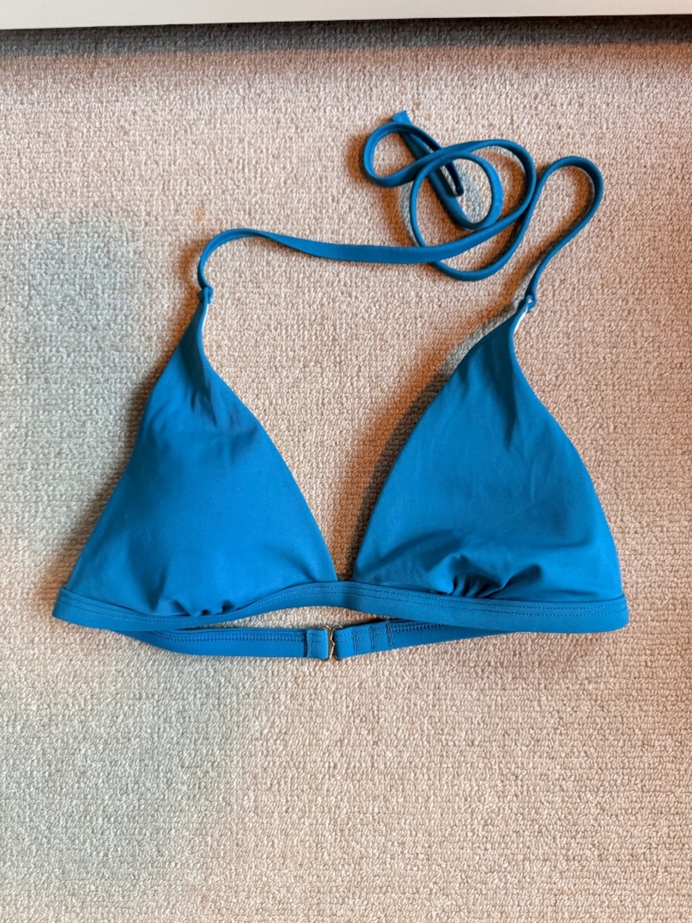 Teal Halter Tie Bikini Top